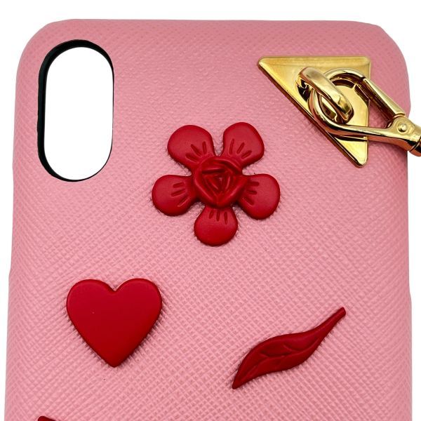 美品 プラダ PRADA 希少 スマホケース PhoneXS 携帯 ロゴ 持ち手