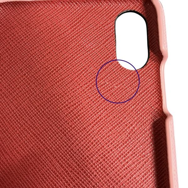 美品 PRADA スマホケース PhoneXS ピンク/赤 レザー - メルカリ