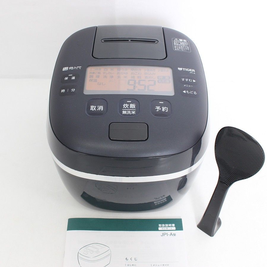 美品】タイガー 炊きたて ご泡火炊き JPI-A100-KO オフブラック 5.5合