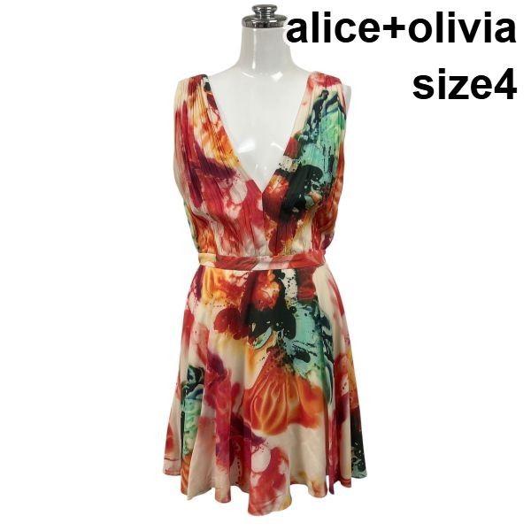 アリス&オリビア⭐︎ミニワンピース □ アリスアンドオリビア alice+olivia ミニワンピース ミニドレス