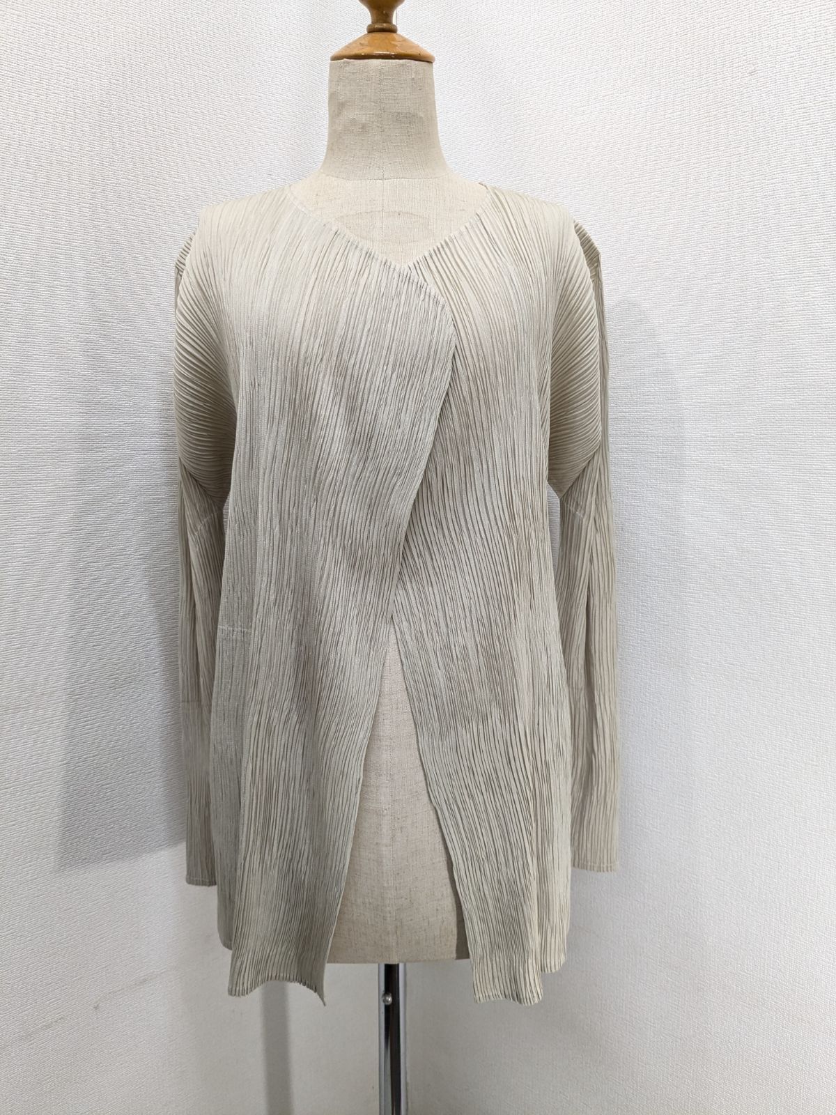 プリーツプリーズ PLEATS PLEASE カーディガン ベージュ サイズ3