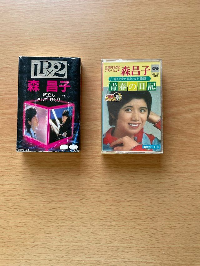 再生確認済み】森昌子 カセットテープ 2本セット（歌詞カード付き