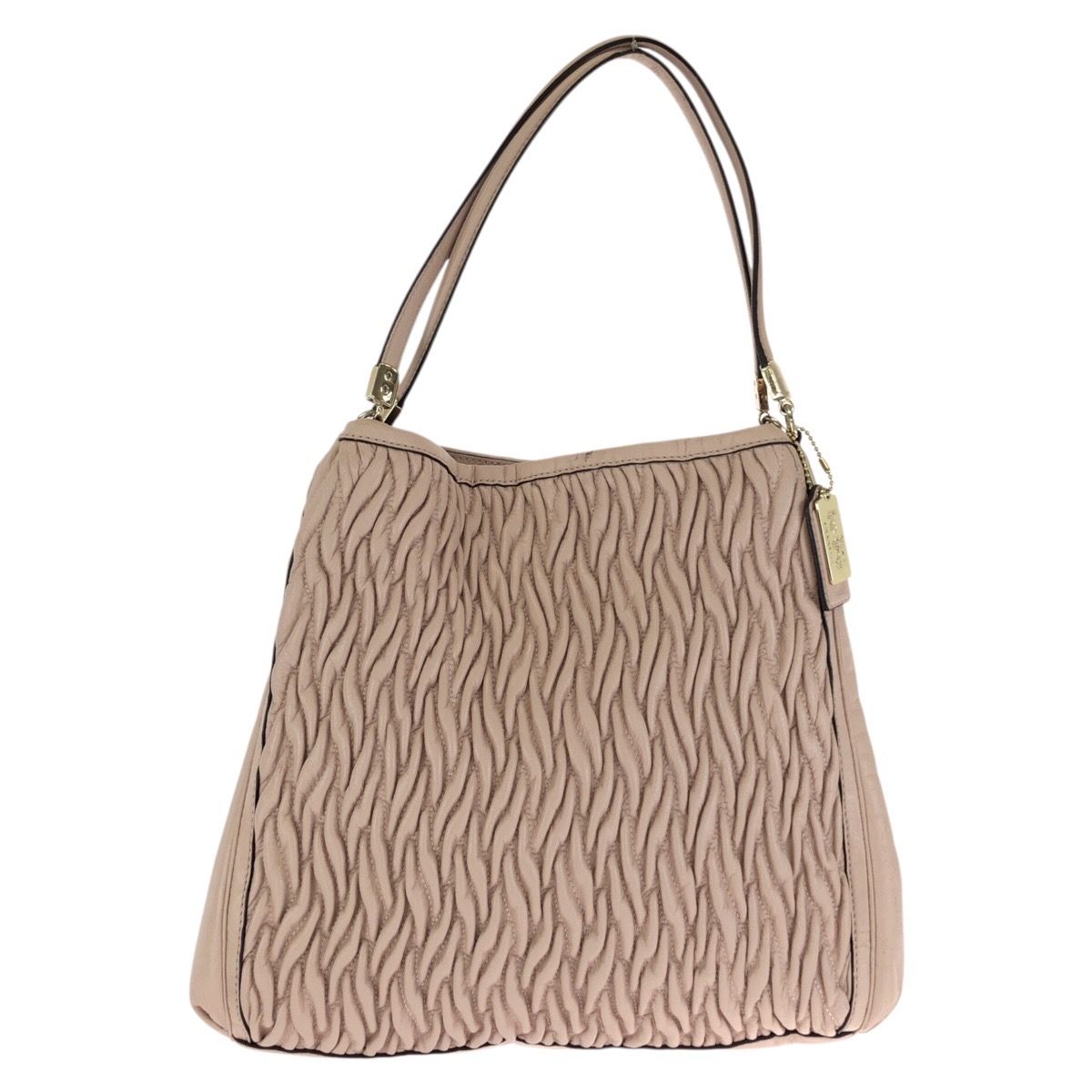 美品 COACH コーチ マディソン ギャザード ツイスト レザー フィービー
