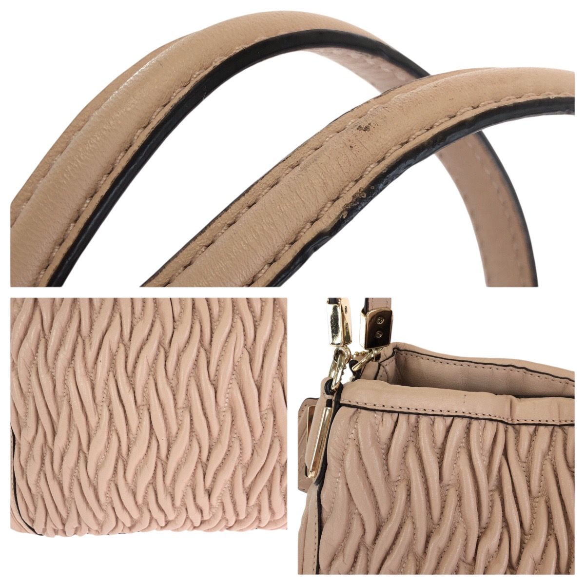 美品 COACH コーチ マディソン ギャザード ツイスト レザー フィービー 
