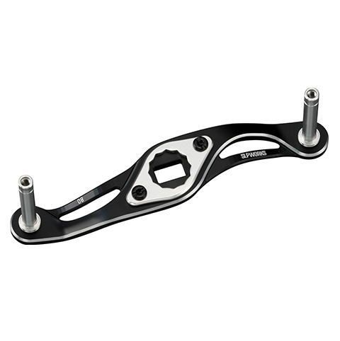 ダイワ SLPW 80mm MC クランクハンドル ブラック・シルバー｜リール カスタム 替えハンドル daiwa