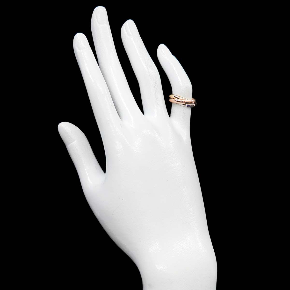 み*み様 カルティエ トリニティリング 3連 750 (K18) 51号 7.6 カルティエ Cartier トリニティ スモール SM #45 リング K18 YG WG PG