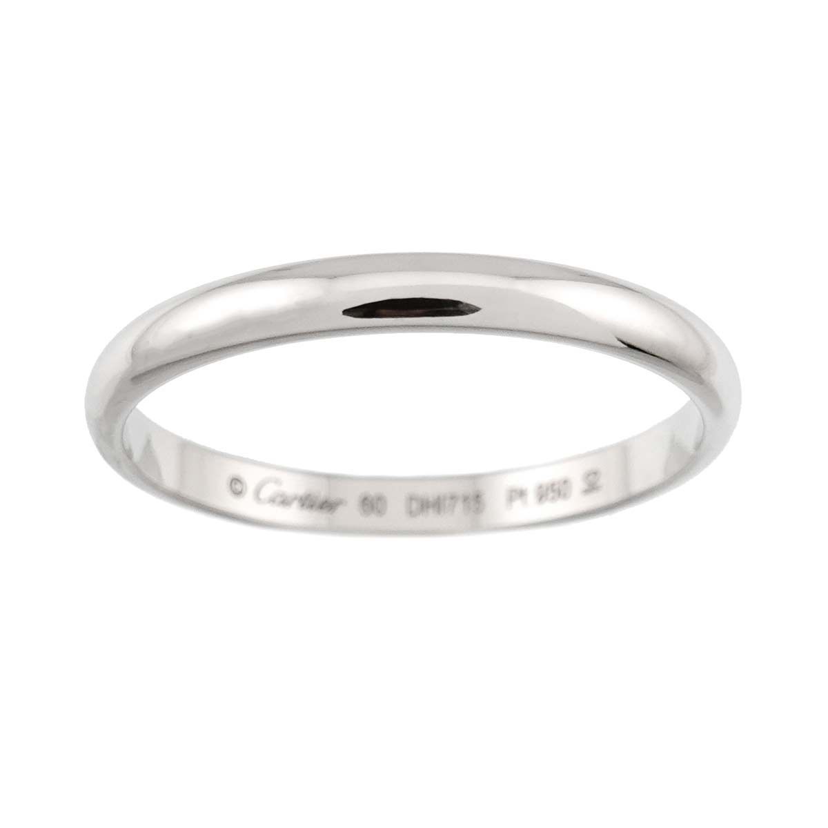 ★SALE★【Cartier】１８９５　プラチナ　リング　７号　1518 カルティエ Cartier 1895 クラシック #60 リング Pt 幅2.5mm プラチナ