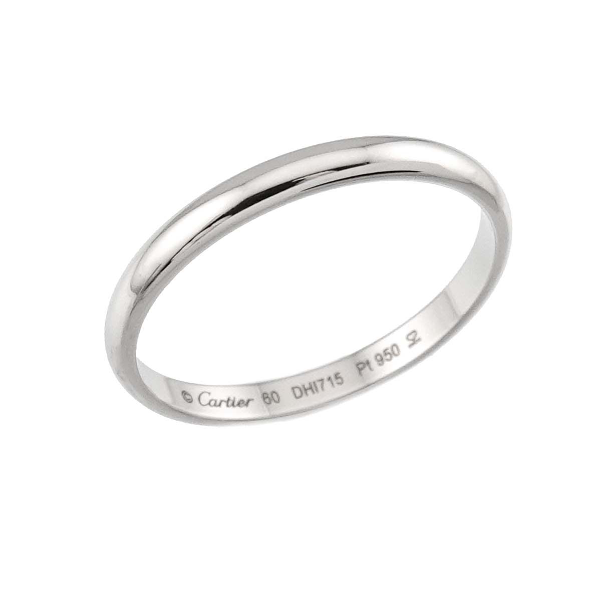 カルティエ Cartier 1895 クラシック #60 リング Pt 幅2.5mm プラチナ