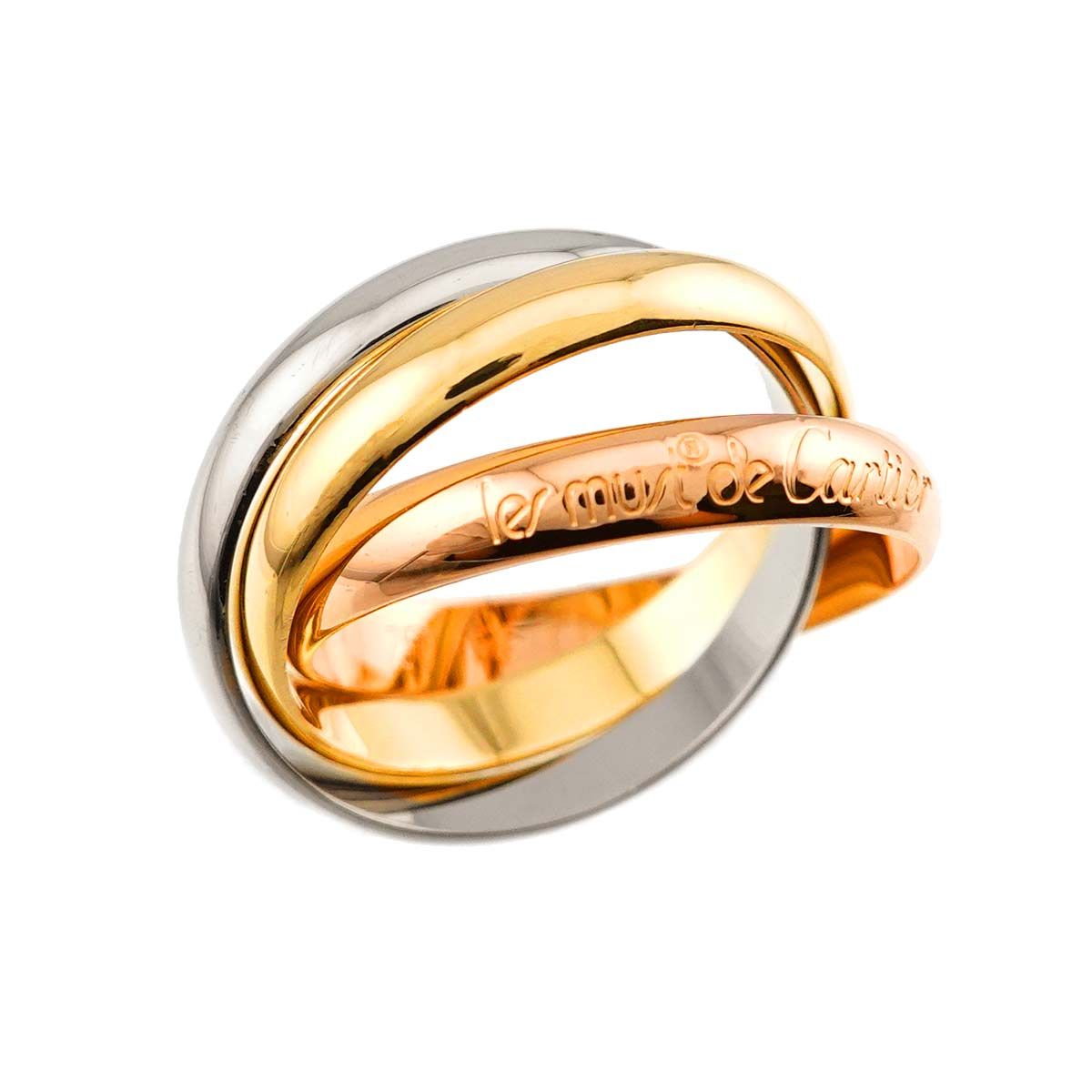 カルティエ Cartier トリニティ ミディアム MM #56 リング K18 YG WG 
