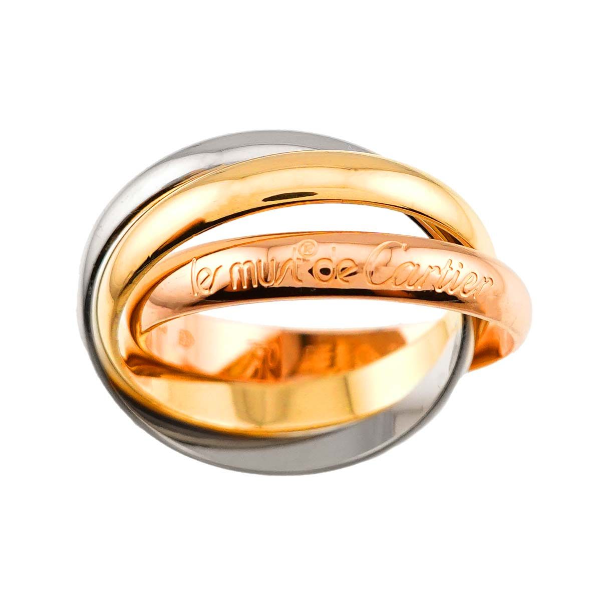 カルティエ Cartier トリニティ ミディアム MM #56 リング K18 YG WG 