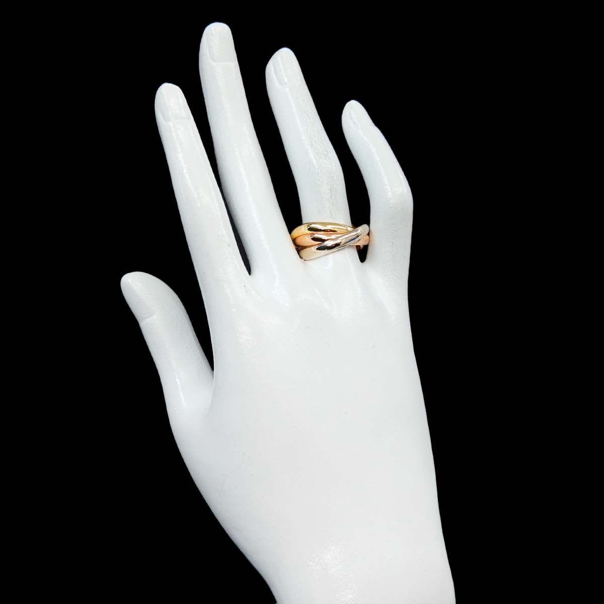 カルティエ Cartier トリニティ ミディアム MM #56 リング K18 YG WG