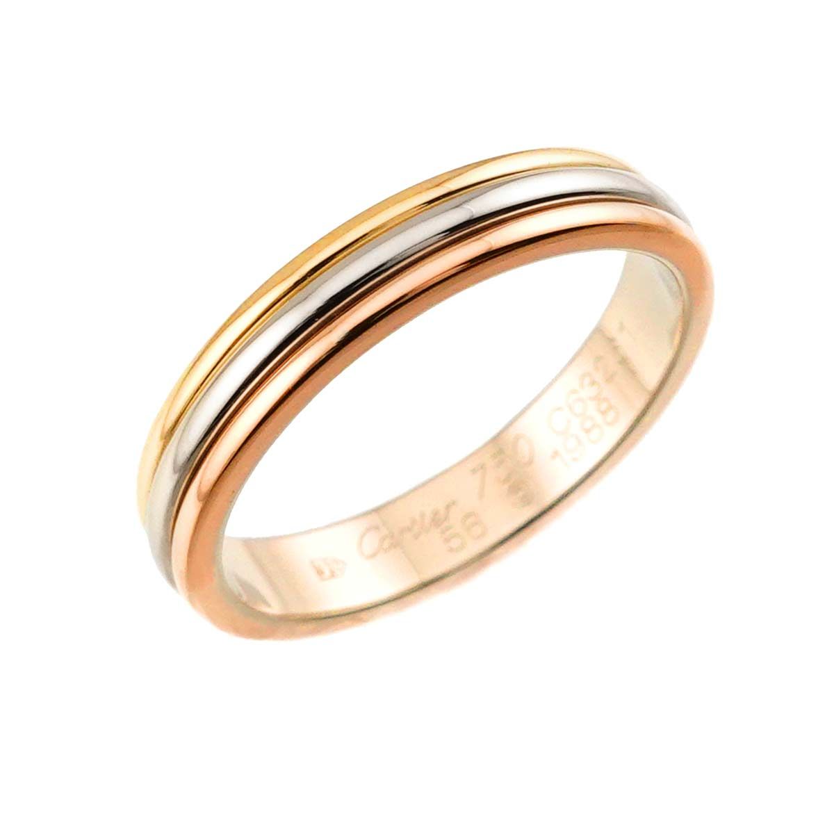 カルティエ Cartier ヴァンドーム #56 リング K18 YG WG PG スリー