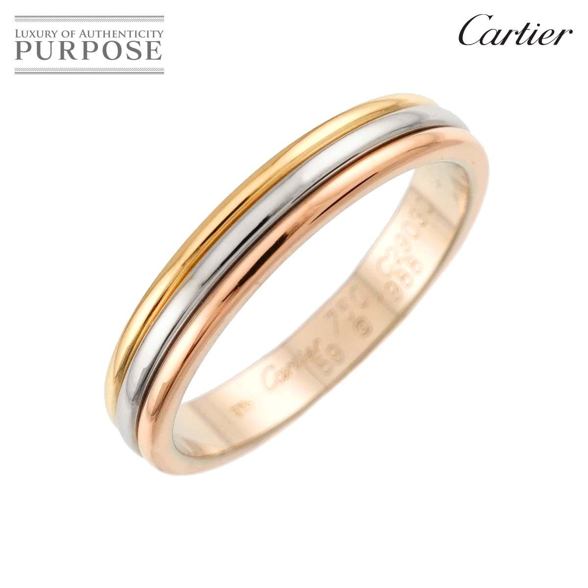 カルティエ Cartier ヴァンドーム #59 リング K18 YG WG PG スリー 