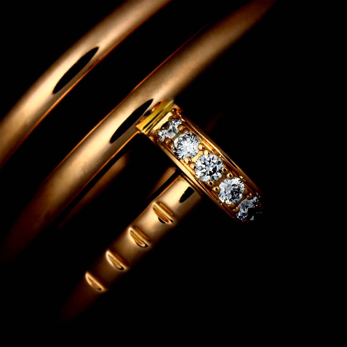 カルティエ Cartier ジュストアンクル ダブル #49 リング ダイヤ K18