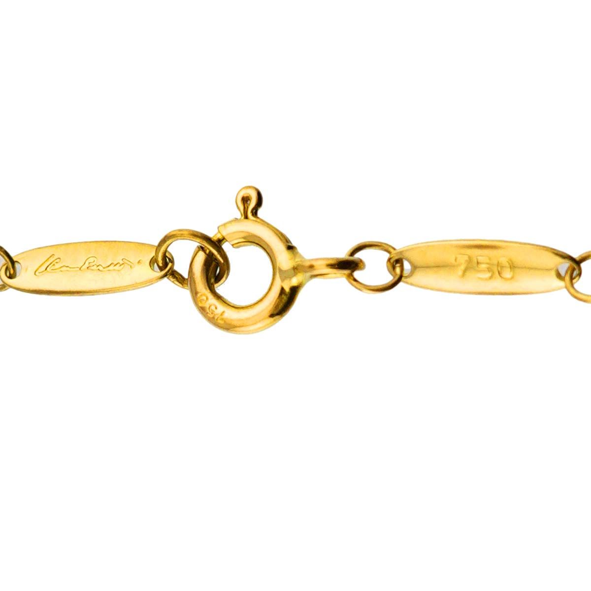 ティファニー TIFFANY&Co. ビーン ネックレス 40cm K18 YG イエロー 