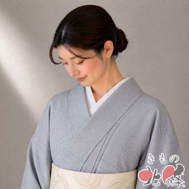 小紋 着物 中古 正絹 袷 カジュアル 身丈164.5cm L A958-3 【公式通販】