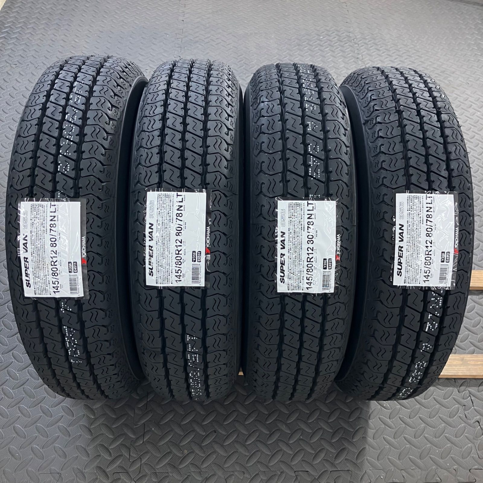 26年製 新品タイヤ 145/80R12 80/78N LT ヨコハマ スーパーバン356(夏