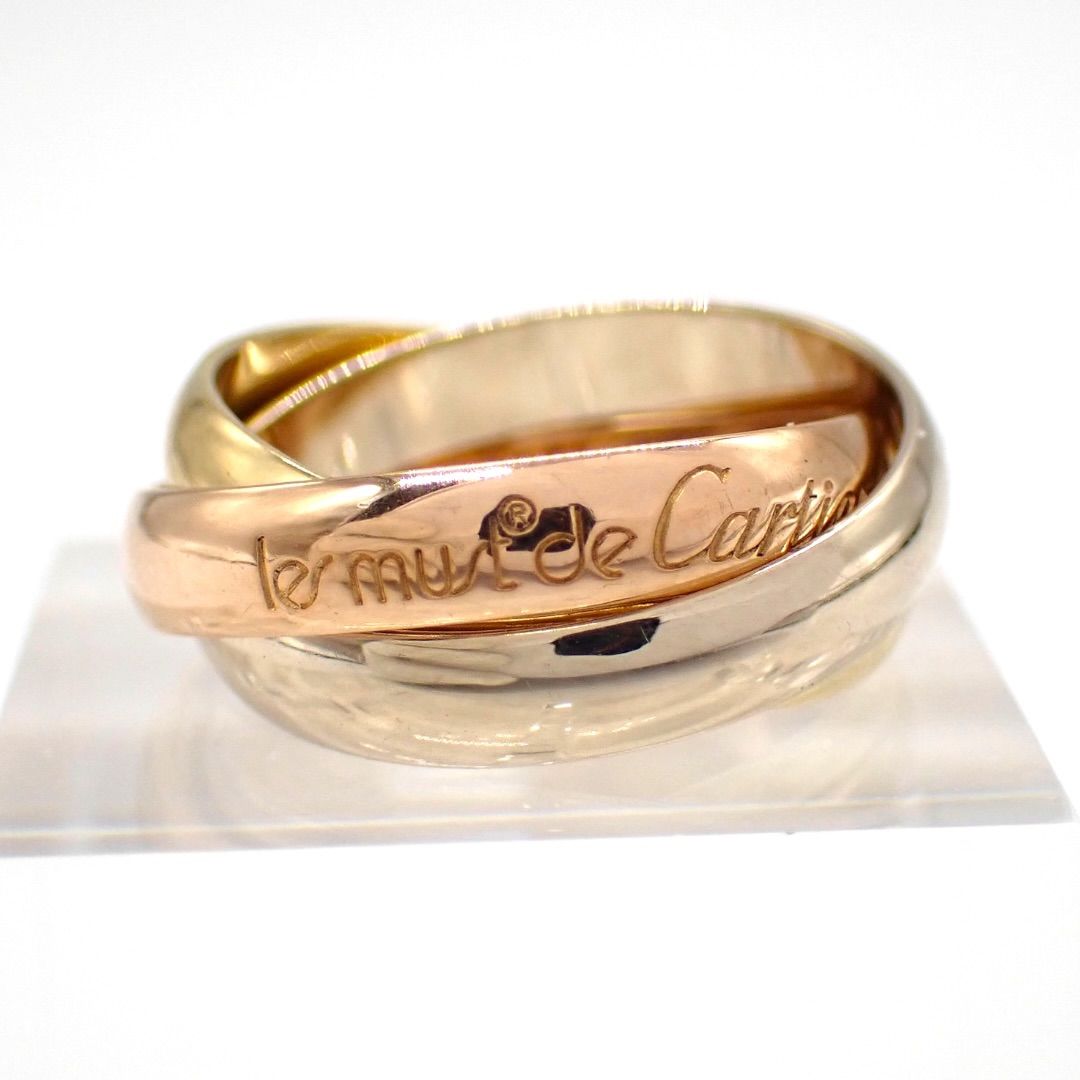Cartier カルティエ 48 トリニティ MM ミディアム リング 750 YG PG RG 