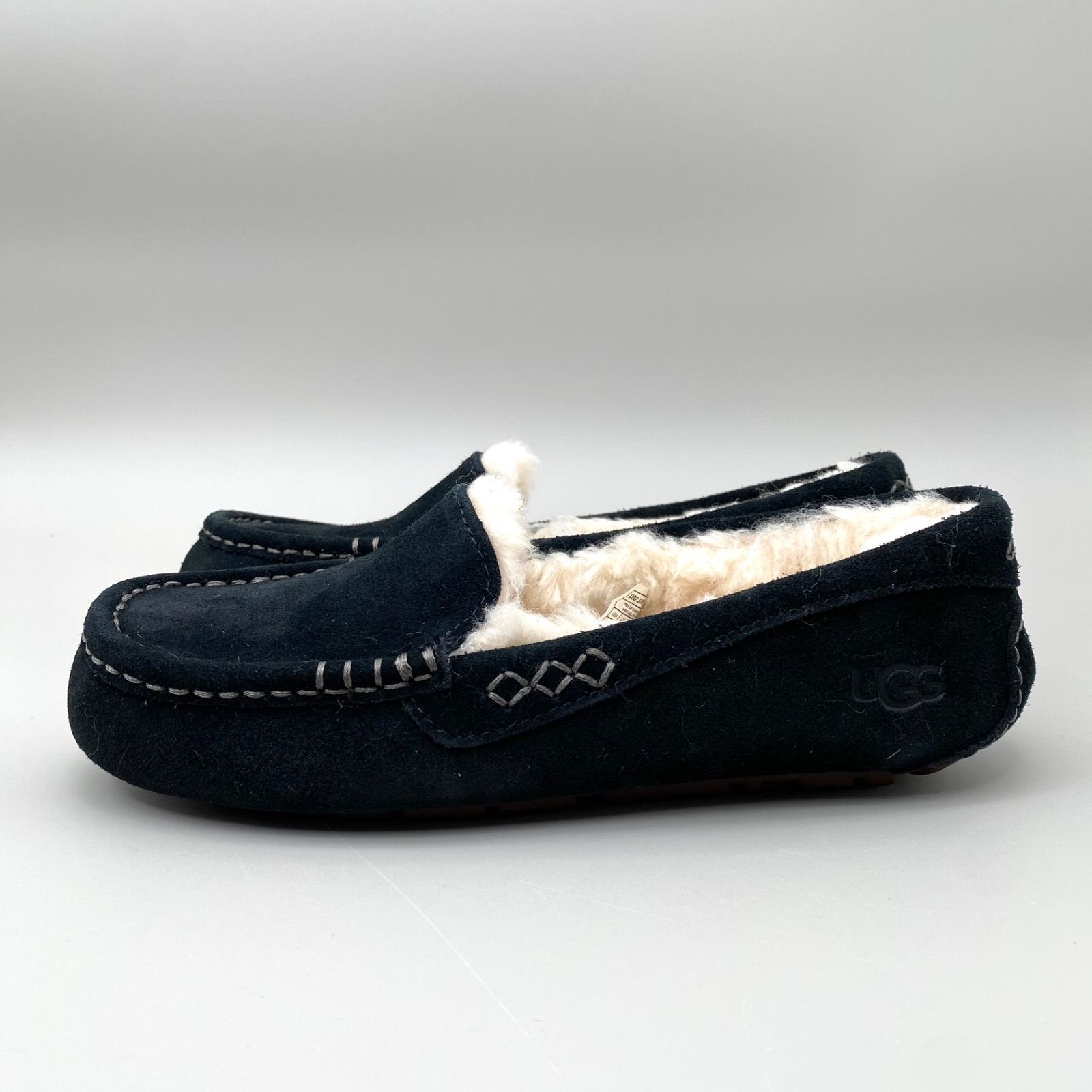 UGG レディース 23cm モカシン シューズ ANSLEY アンスレー ブラック