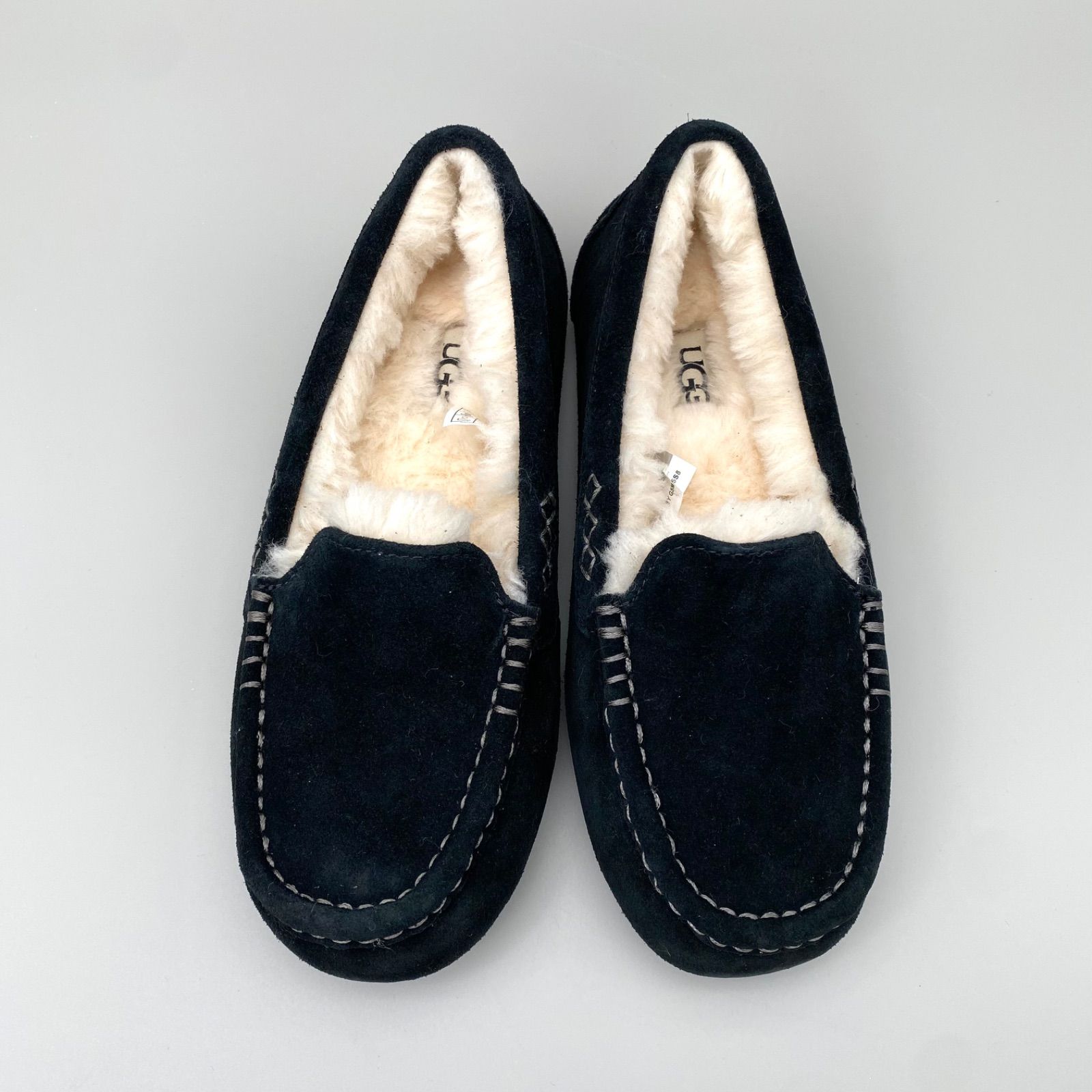 UGG レディース 23cm モカシン シューズ ANSLEY アンスレー ブラック
