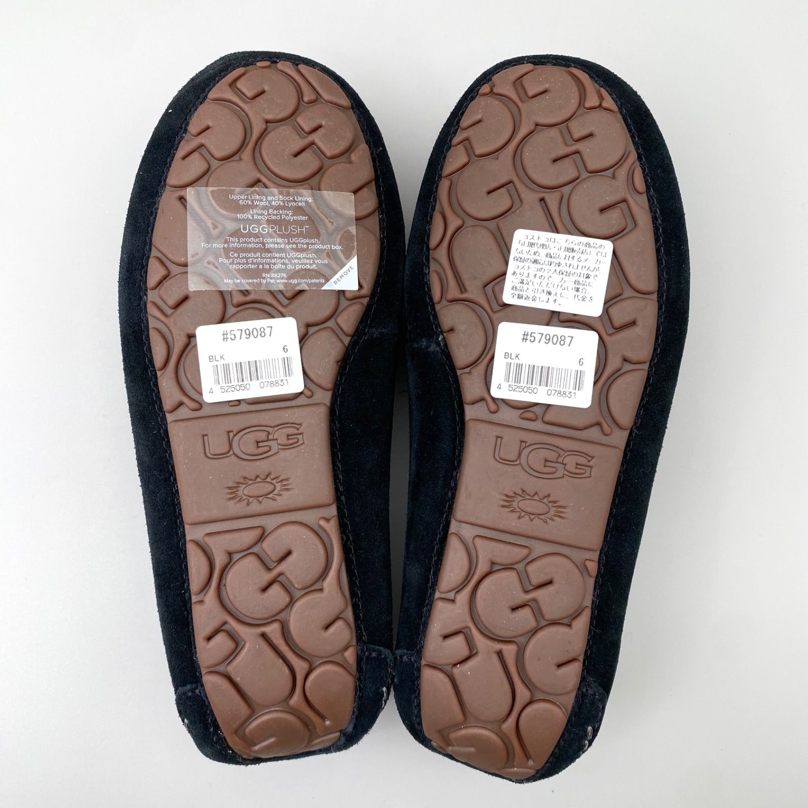 UGG レディース 23cm モカシン シューズ ANSLEY アンスレー ブラック