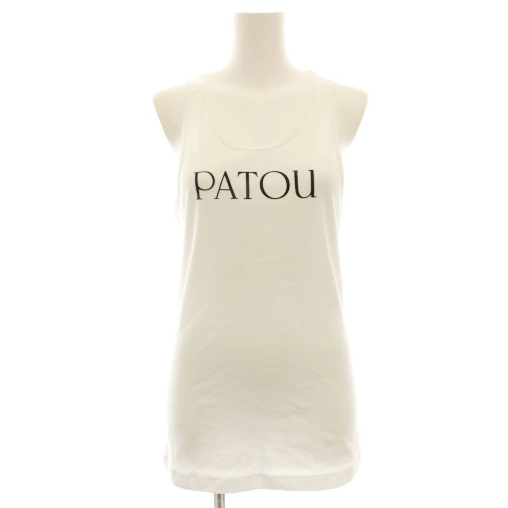 パトゥ PATOU オーガニックコットン タンクトップノースリーブ ロゴプリント L 白 ホワイト JE0159994001W /HN