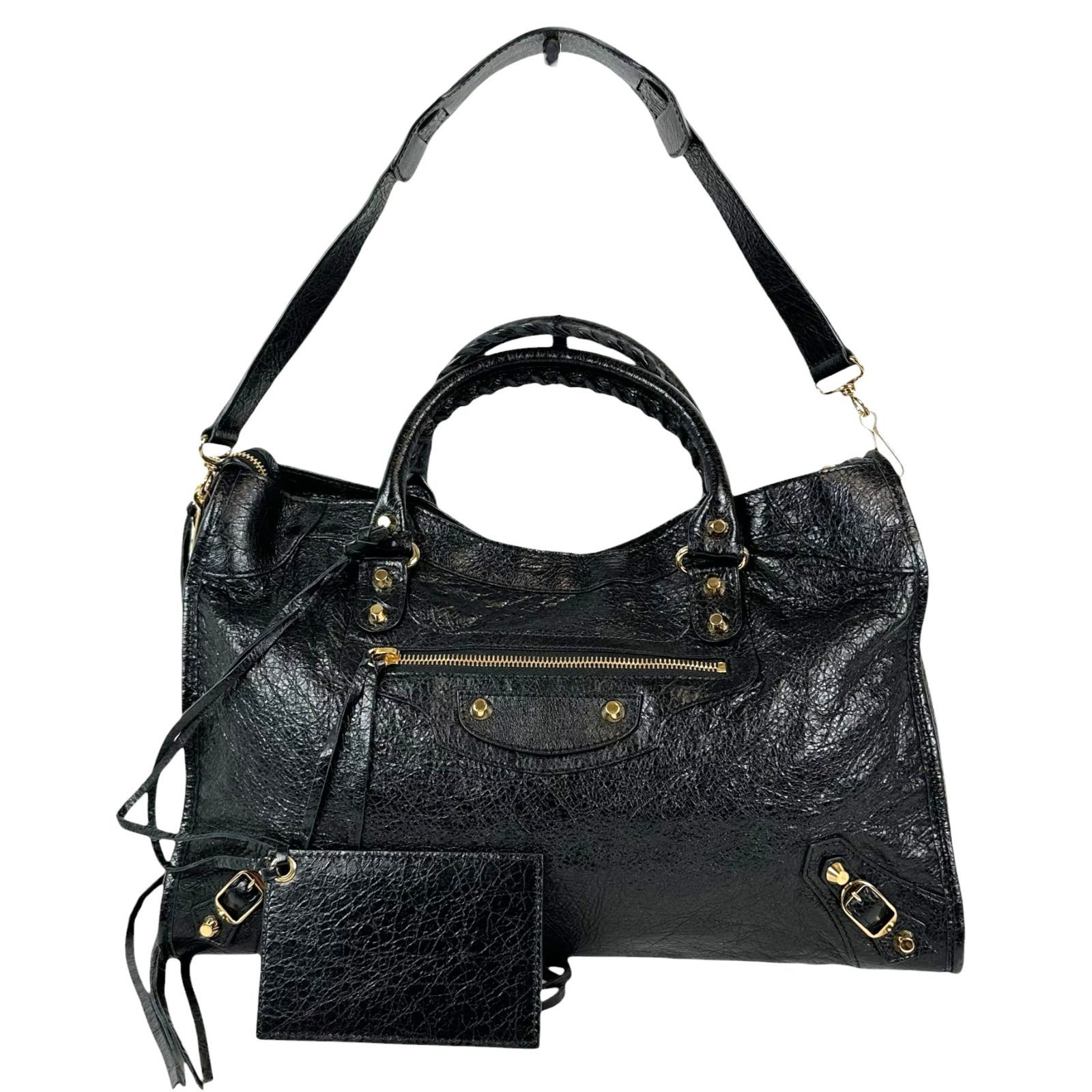 【BALENCIAGA】バレンシアガ ジャイアントシティ トートバッグ 281770 ミラー付き ２WAY ハンドバッグ ショルダーバッグ レディース【中古】 USED-B【9304】