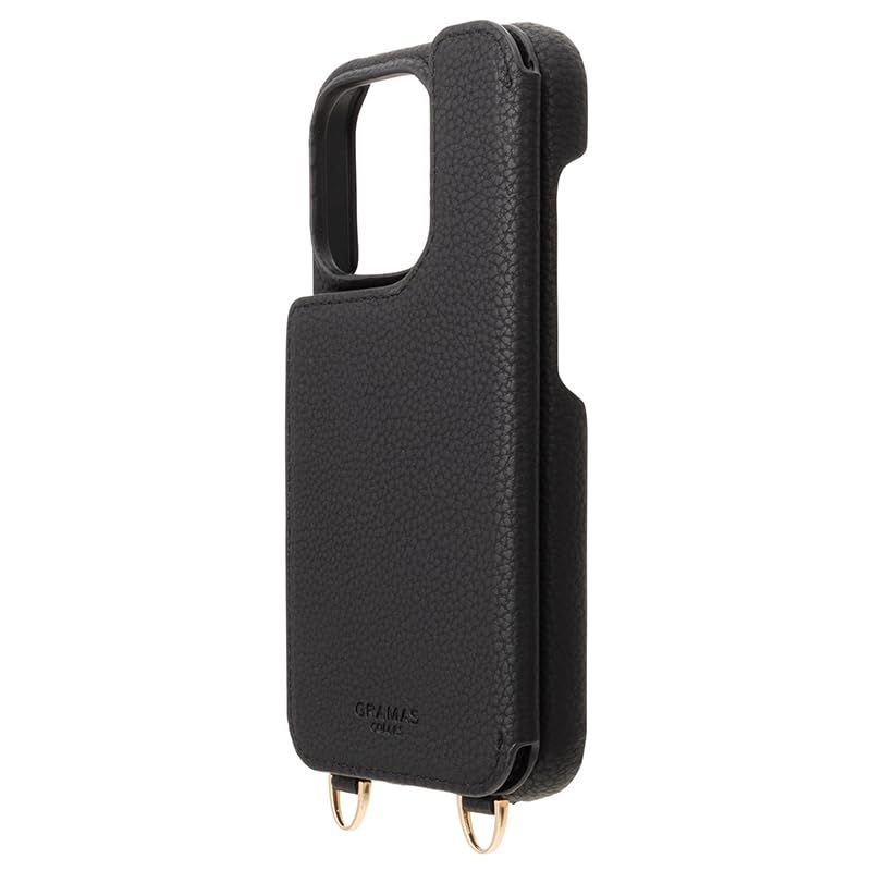 新品 GRAMAS COLORS Mou PUレザー ショルダーストラップケース for iPhone 15 Pro
