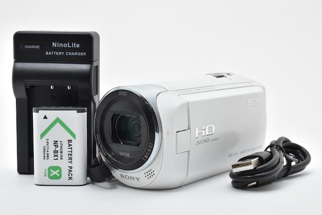 ＜並品＞ソニー SONY Handycam HDR-CX470 W ホワイト