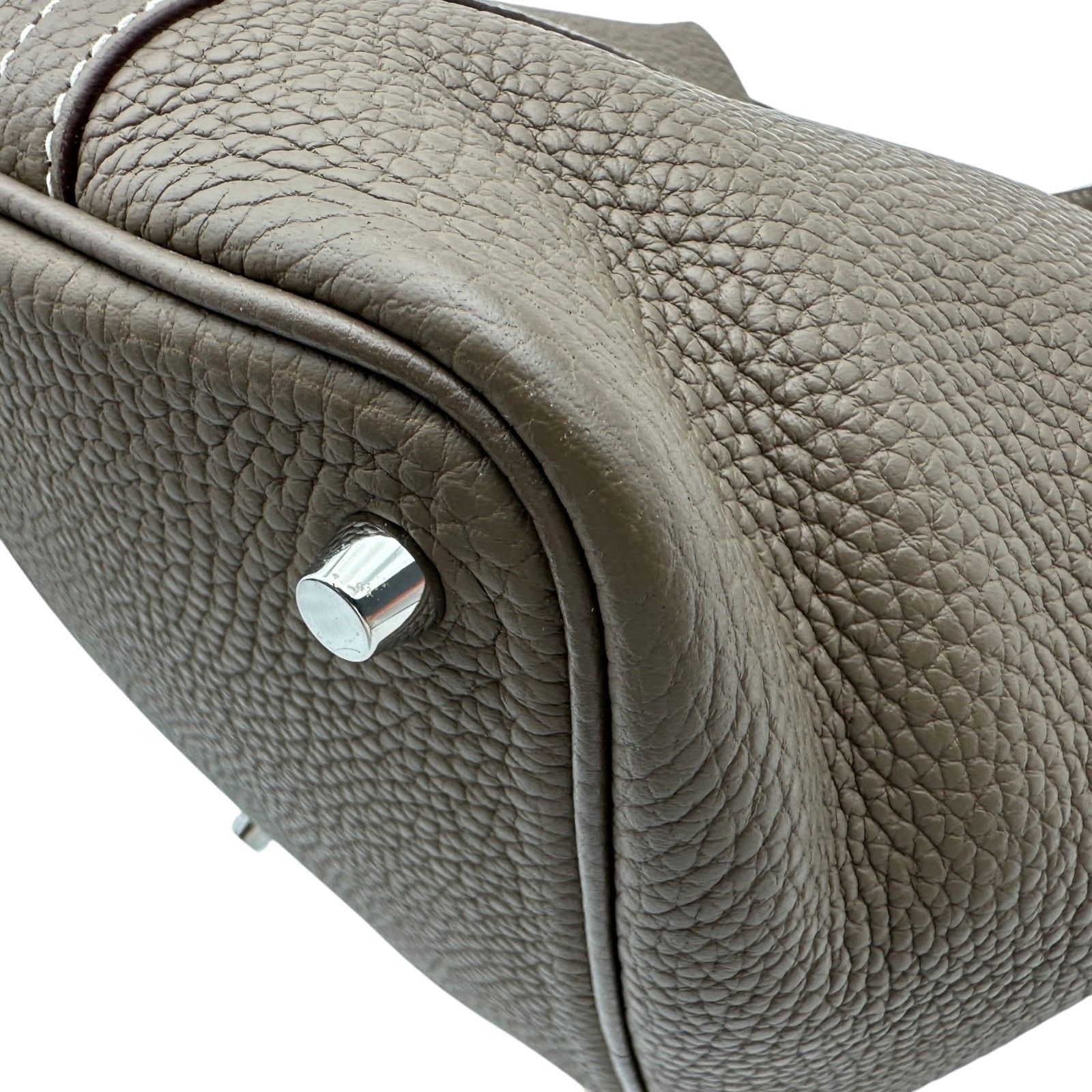 エルメス HERMES ピコタンロックPM X刻 エトゥープ シルバー金具 