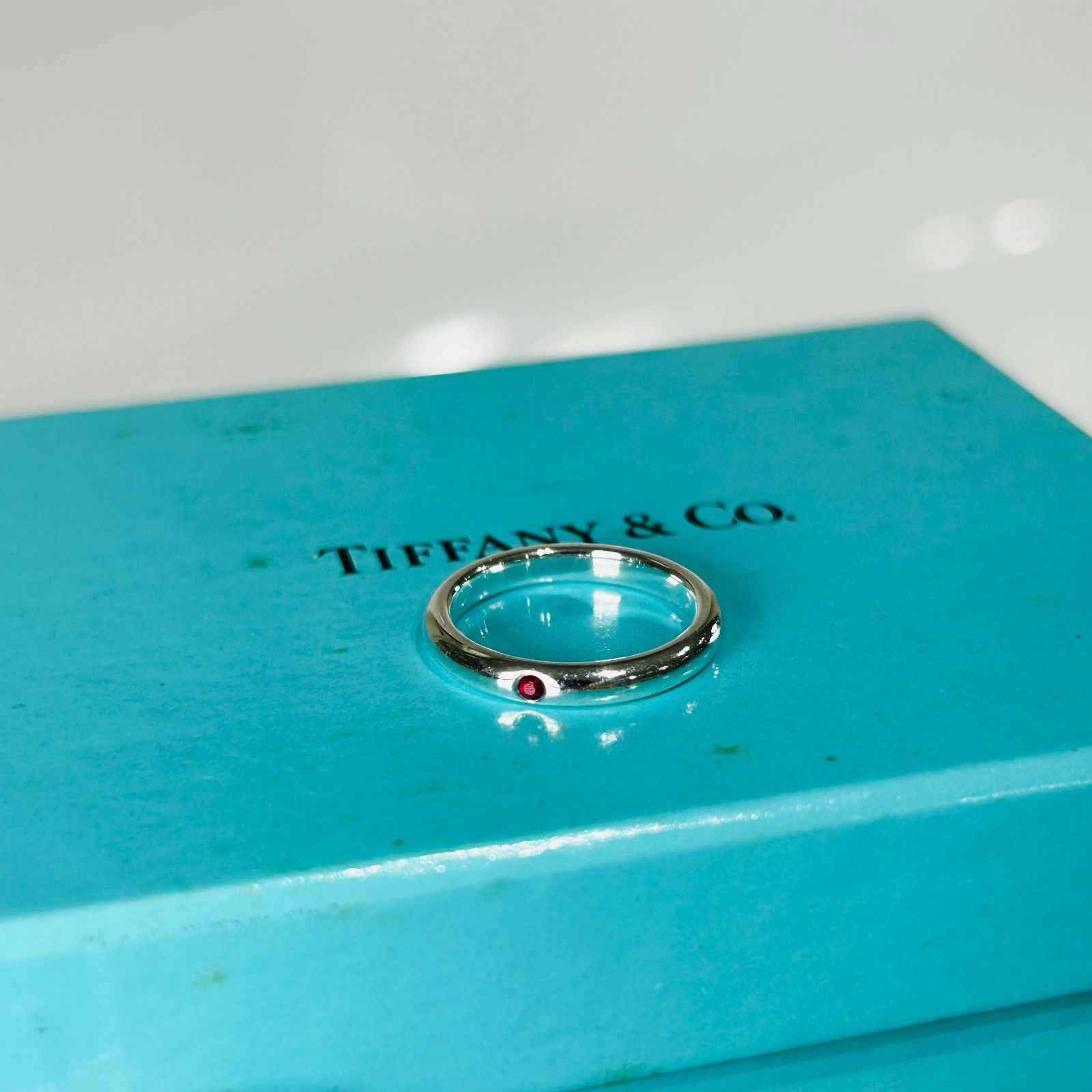 NC3610 Tiffany & Co. Ring Ring Stacking Band Elsa Peretti Silver 925 Silver No. 9 Test I