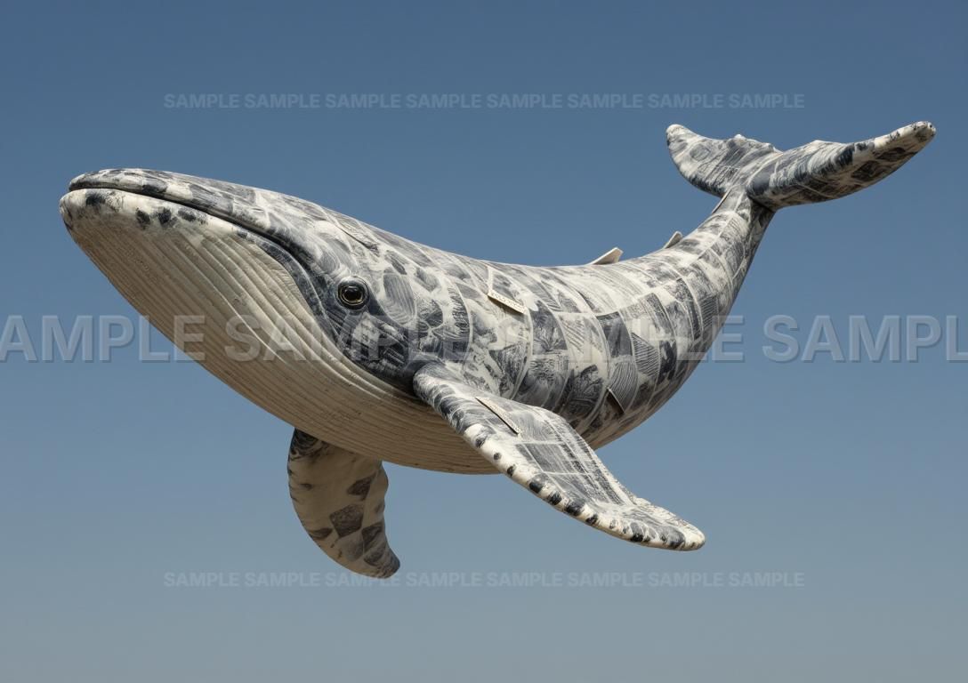 一点物】ユニークなクジラオブジェ 迫力満点 芸術作品 室内外装飾 癒し