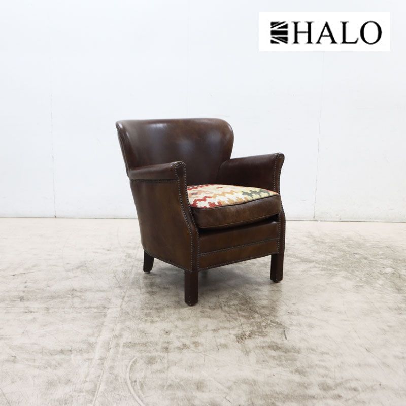 ◆展示品◆ HALO ハロ PROFESSOR ARM CHAIR プロフェッサー アームチェア バイカータン 1Pソファ/1人掛けソファ レザー/革 18万