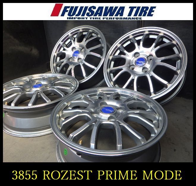 【3855】B送料無料 ▲ROZEST PRIME MODE▲15x5.0J 4穴 100 +39▲4本 26103154