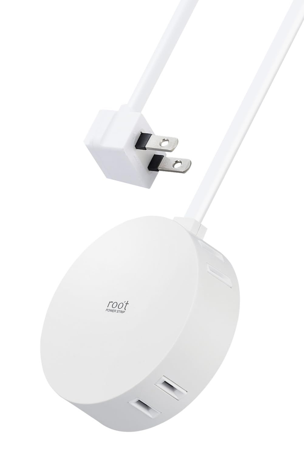 新品 エレコム 電源タップ 見せるインテリア roo't(ルオット) 丸型 4個口 2.5m ホワイト AVT-D4-2425WH