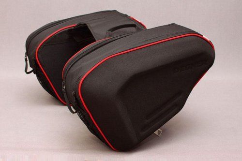 新品 DEGNER(デグナー) スポーツダブルバッグ ポリエステル 31x47x20cm 本体片側x2 ブラック/レッドパイピング NB-36