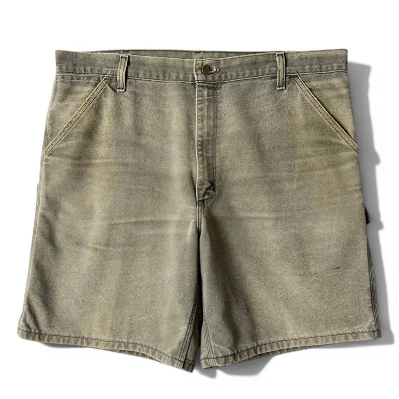 80s 90s USA製 Carhartt コットン ダック ペインター ショート パンツ 38 / 80年代 90年代 アメリカ製 ビンテージ カーハート ショーツ オリーブ