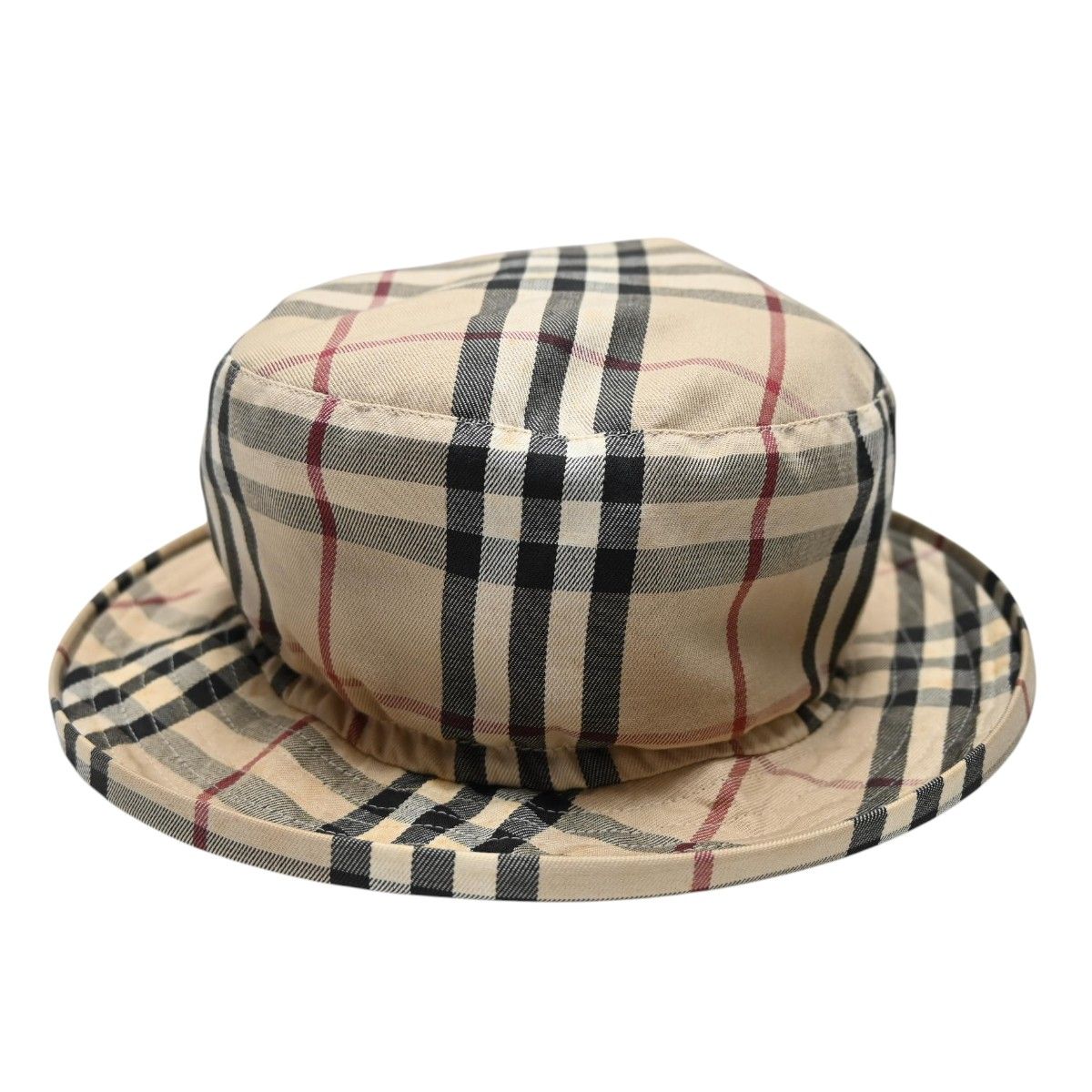 BURBERRY バーバリー ノバチェック コットン ハット 帽子 S ベージュ K2605-k085