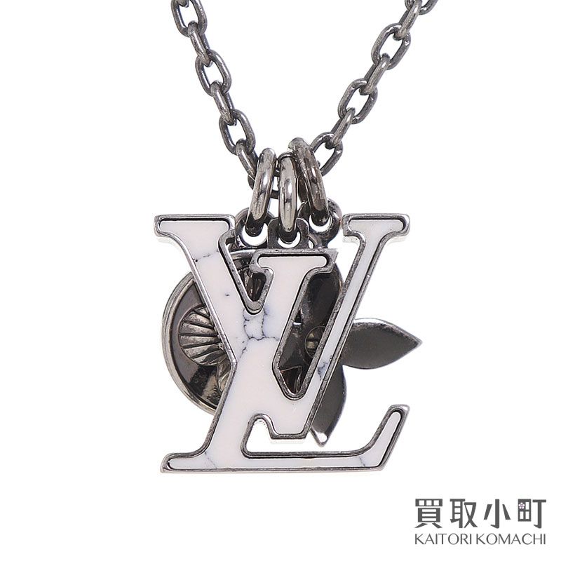 ルイヴィトン M00317 LVイニシャルメタルカラーモノグラム ネックレス ルイヴィトン M00317 ペンダント LVイニシャル 合成石 ストラス