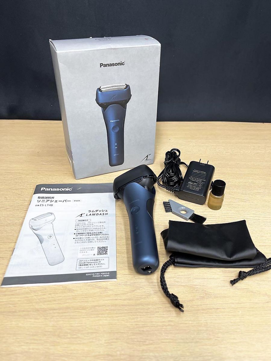 美容家電 Panasonic ES-LT4B-A リニアシェーバー ネイビー 3枚刃