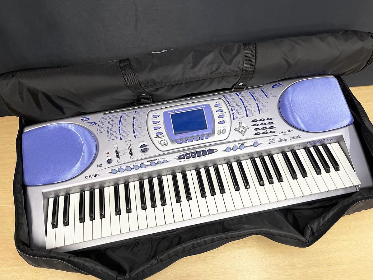 CASIO カシオ 光ナビゲーション 電子キーボード/ソフトケース LK-250it/SC-550B 電子ピアノ★