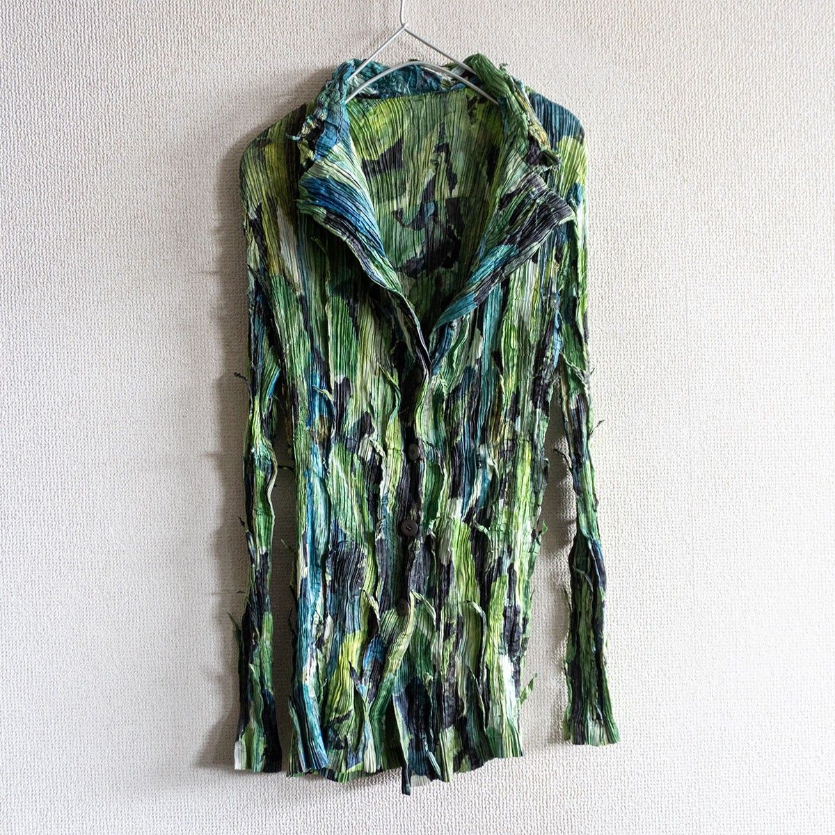 美品】ISSEY MIYAKE FETE【シワ加工 プリーツ シャツ】 3 総柄