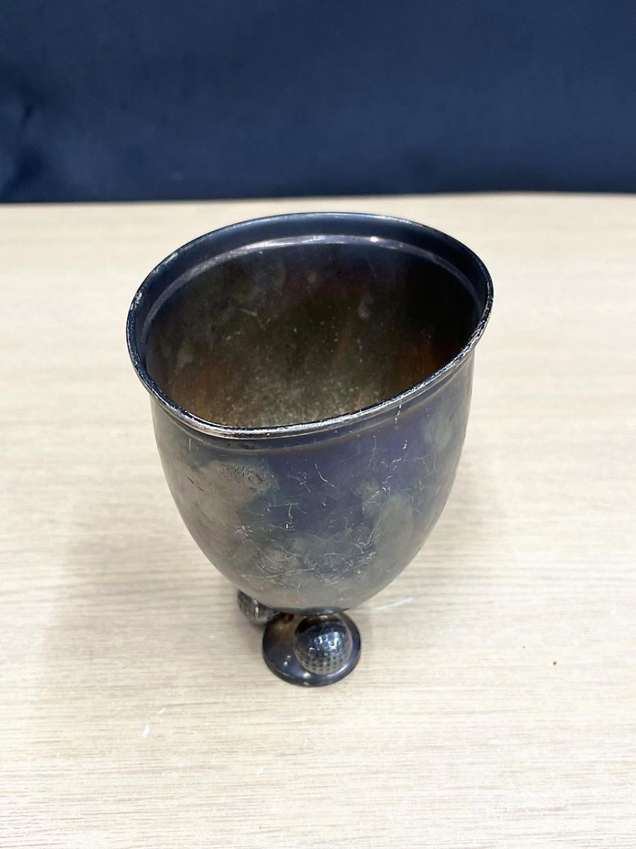 【現状・長期保管品】 ノーブランド SV925・950 カップ 杯 約140.5g シルバー 銀★