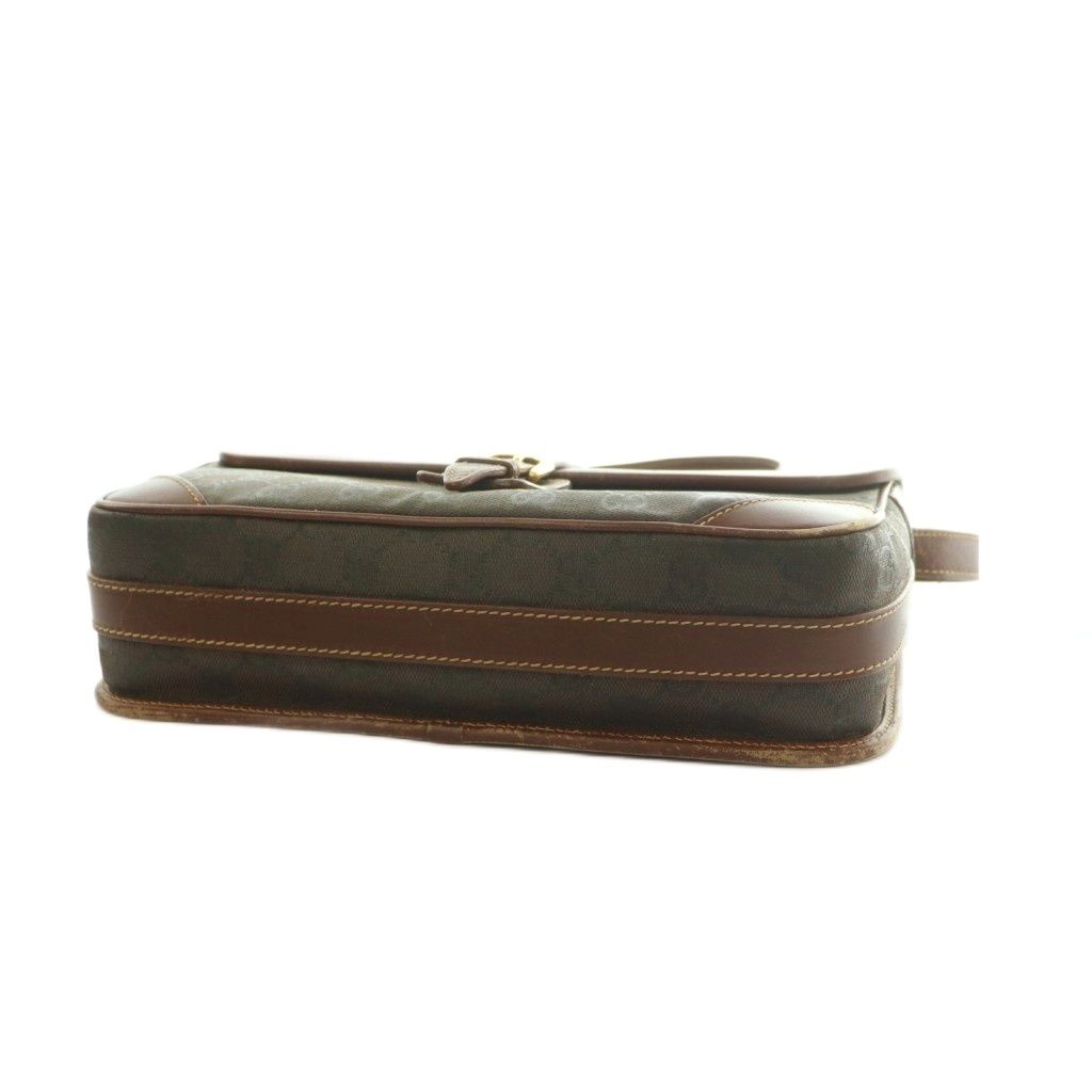 グッチ GUCCI GGキャンバス レザー ショルダーバッグ フラップ
