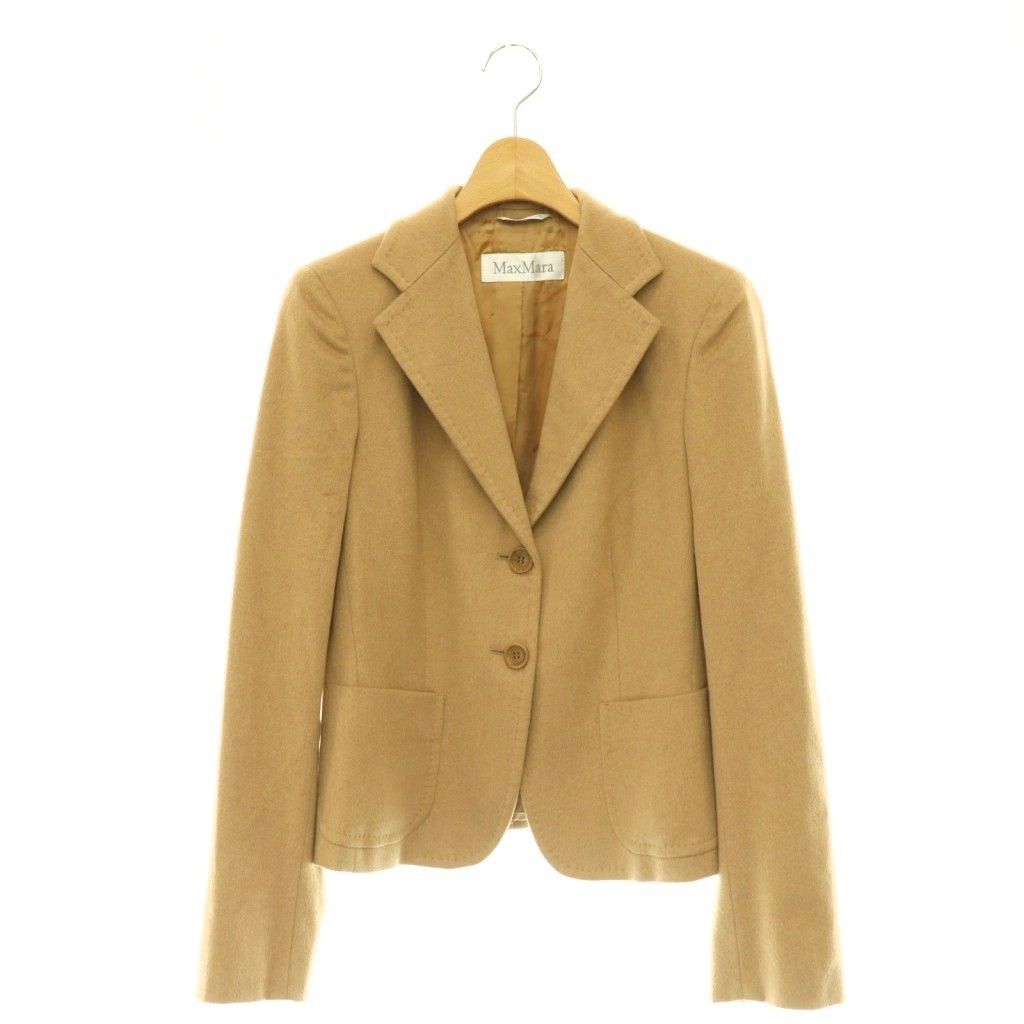 マックスマーラ MAX MARA 白タグ キャメル テーラードジャケット マックスマーラ MAX MARA 白タグ キャメル テーラードジャケット