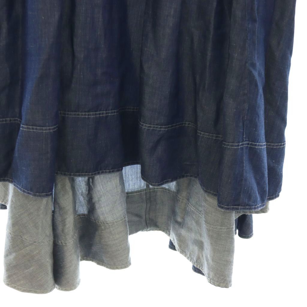 MADISONBLUE / ウールリネンタックサーキュラースカート マディソンブルー MADISONBLUE TUCK VOLUME SKIRT CU/LI リネン混