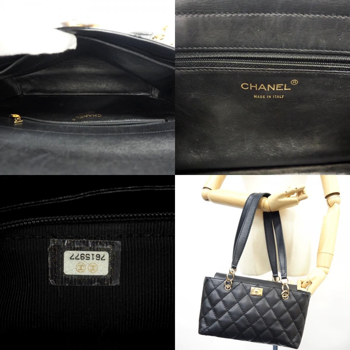 CHANEL/シャネル ワイルドステッチ ココマーク ラムスキン ショルダー 