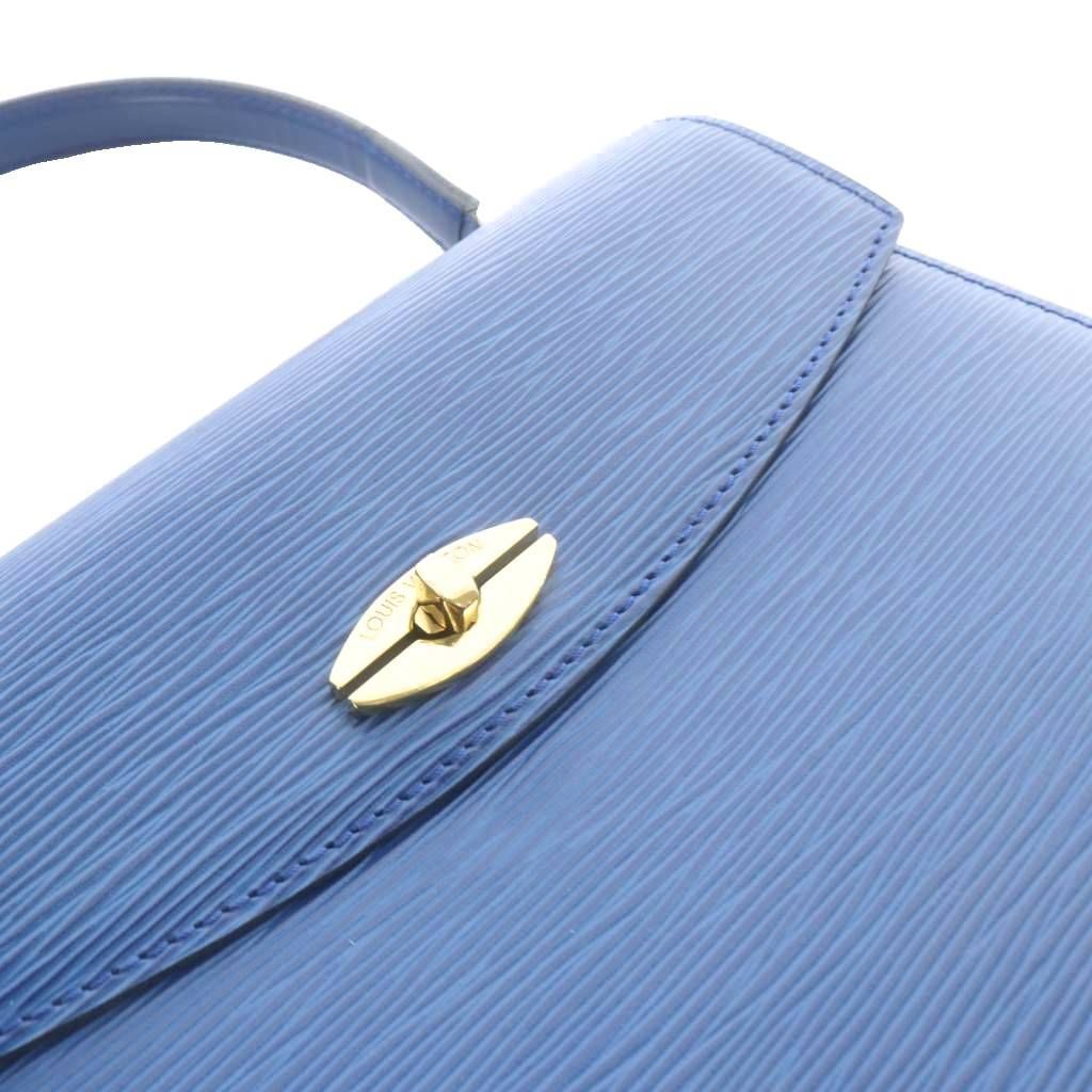 ルイヴィトン LOUIS VUITTON エピ マルゼルブ ハンドバッグ ロゴ 青