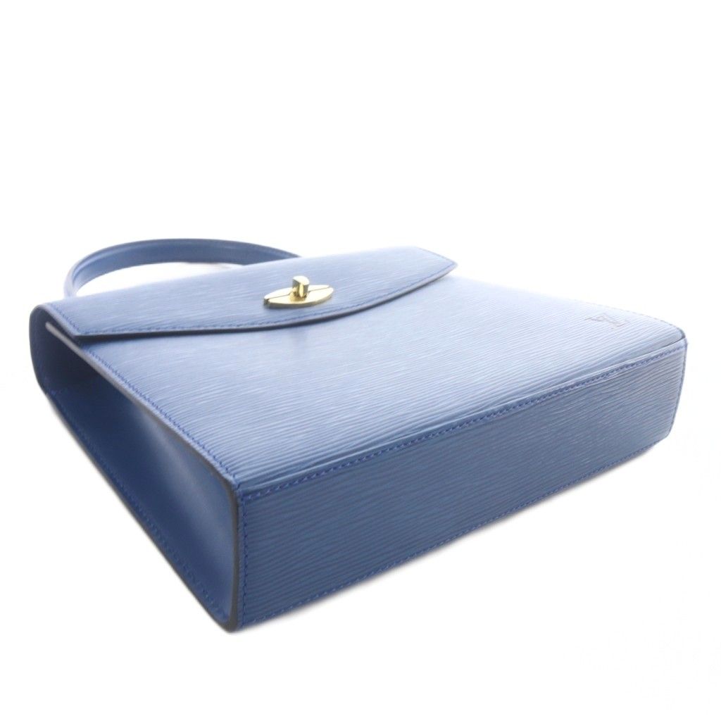 ルイヴィトン LOUIS VUITTON エピ マルゼルブ ハンドバッグ ロゴ 青