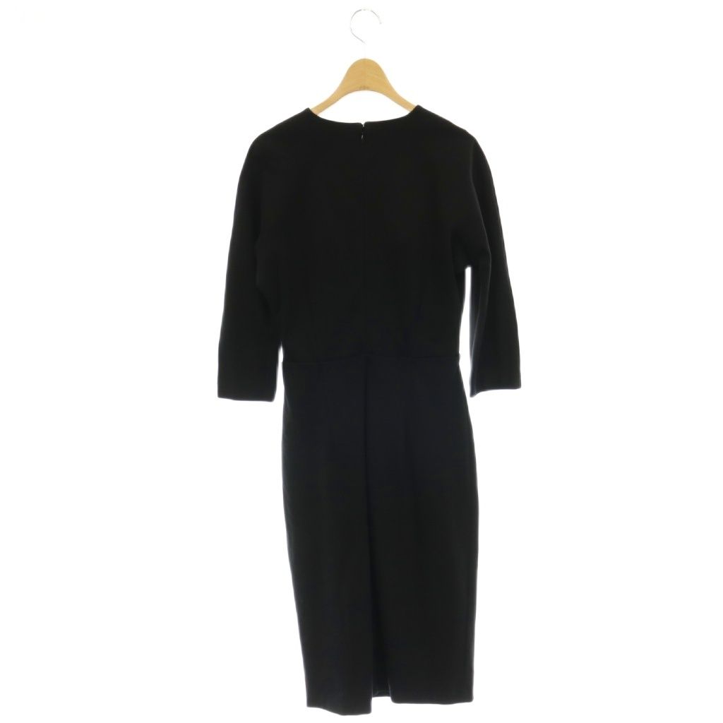 JIL SANDER シャツワンピース ロング 36 ミニマル オーバーサイズ ジルサンダー JIL SANDER 七分袖ワンピース ロング 36 ブラック /DO